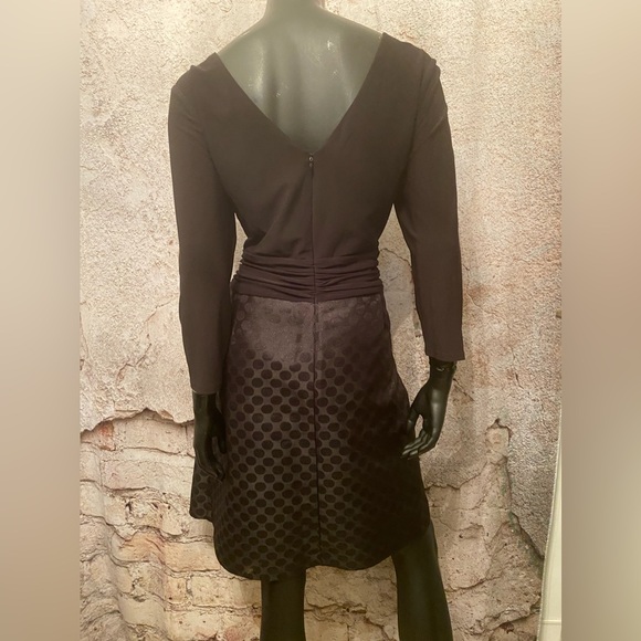 Chaps Ralph Lauren Black Polka Dot Cocktail Dress - Picture 5 of 6